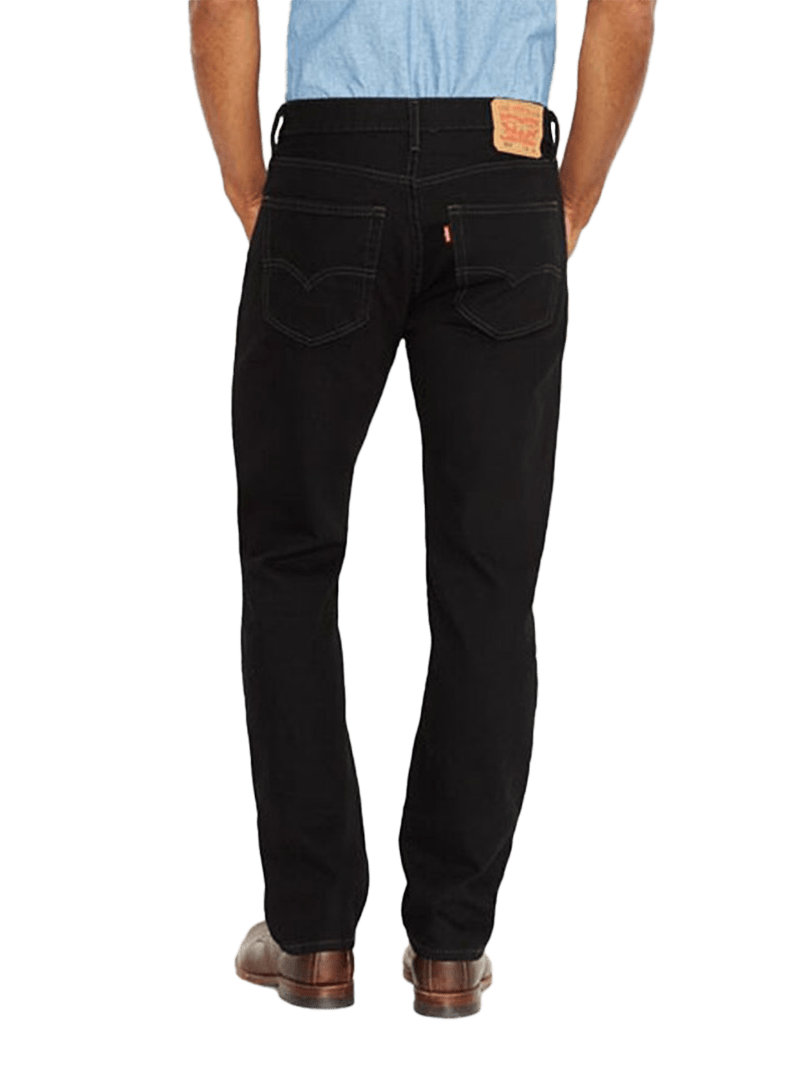Levi Strauss Men's 505 Regular Fit Black Jeans