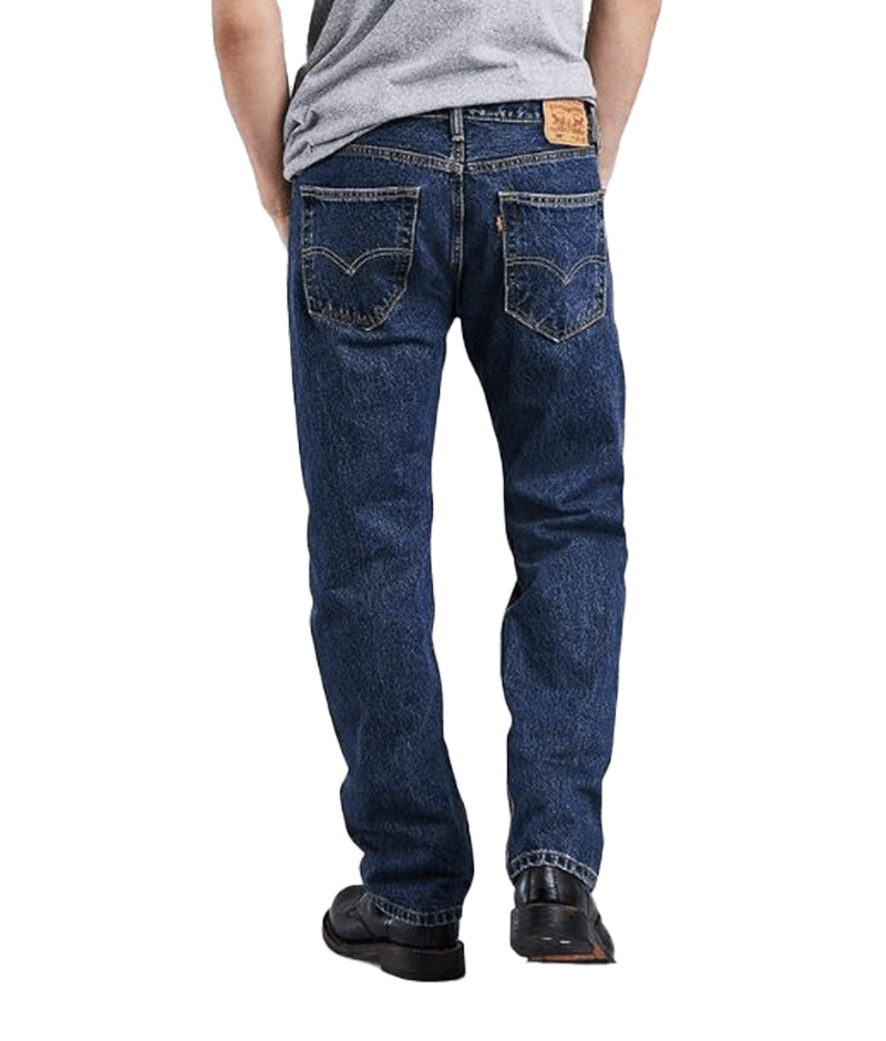 Levi Strauss Men´s 505 Regular Fit Straight Mid Rise Dark Blue Jeans