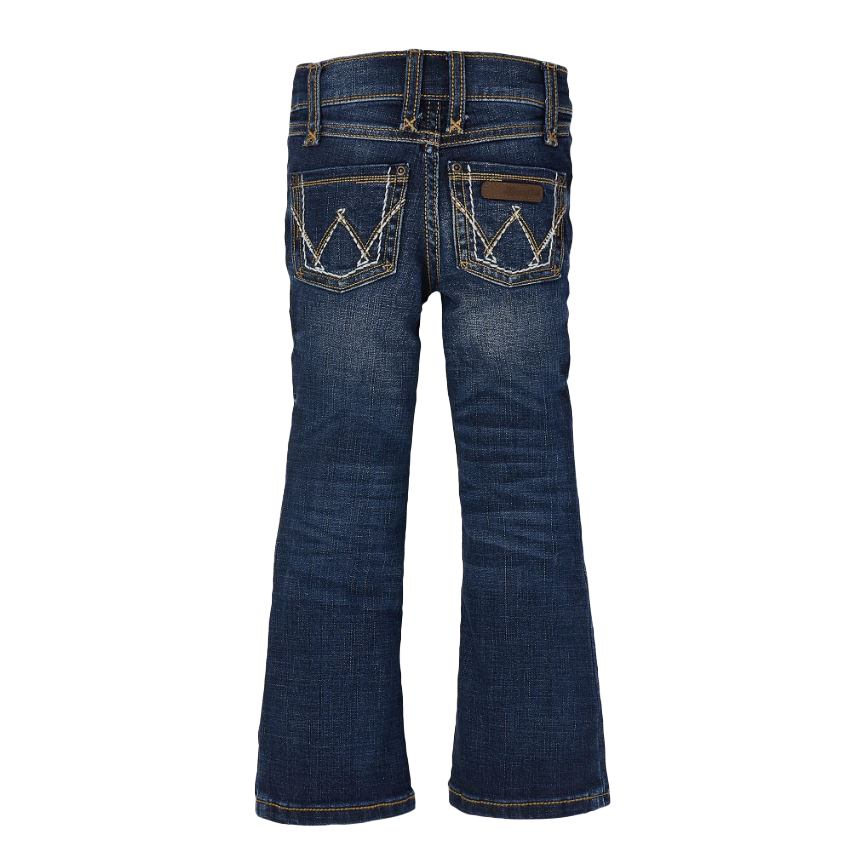 Wrangler Girls Blue Patch Boot Cut Jeans
