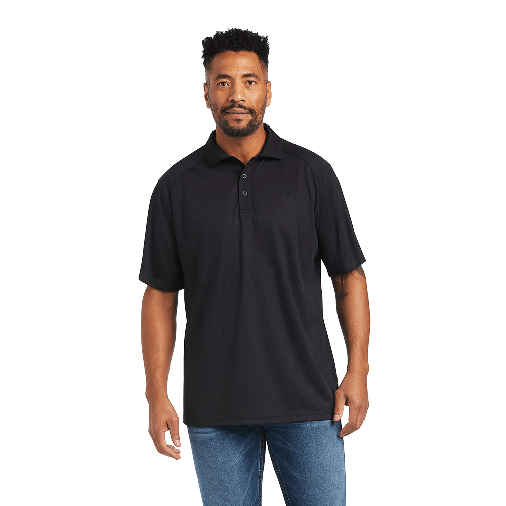 Ariat Men's Short Sleeve Polo Black Shirt