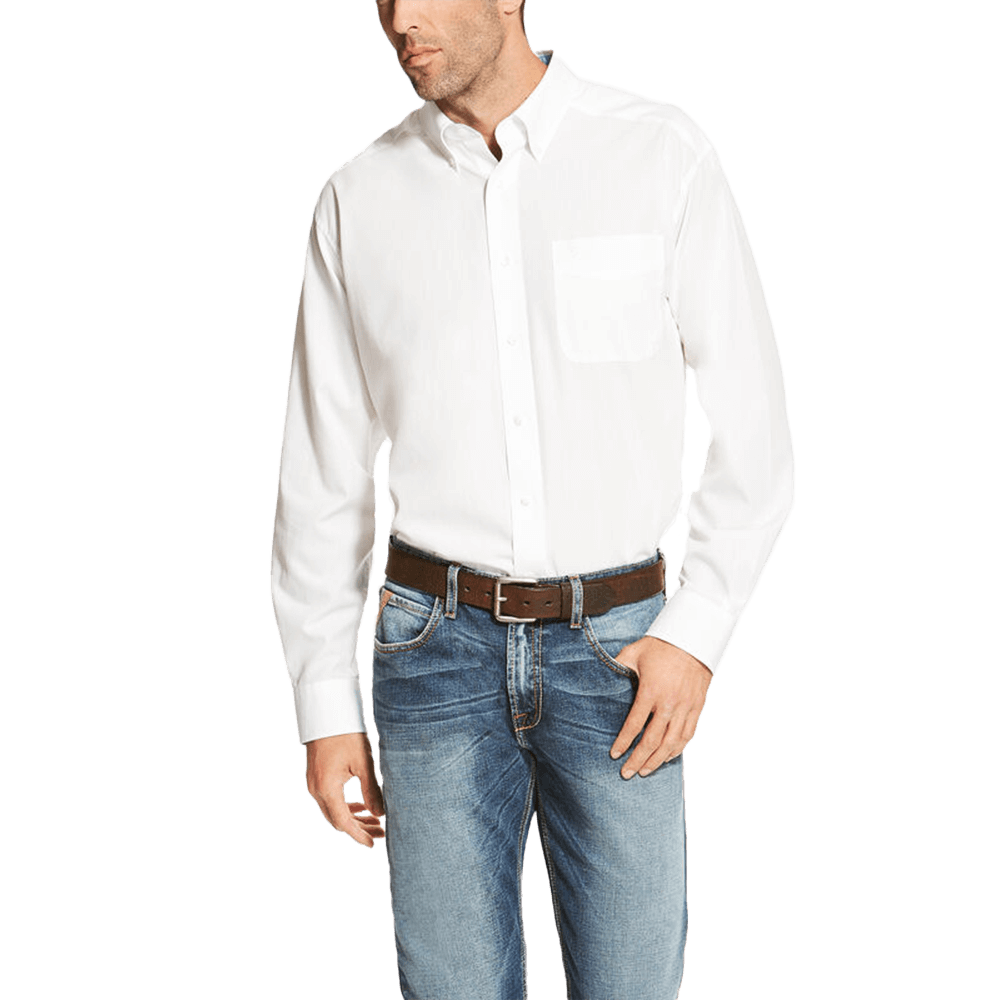 Ariat Men's White Winkle Free Button Down Shirt