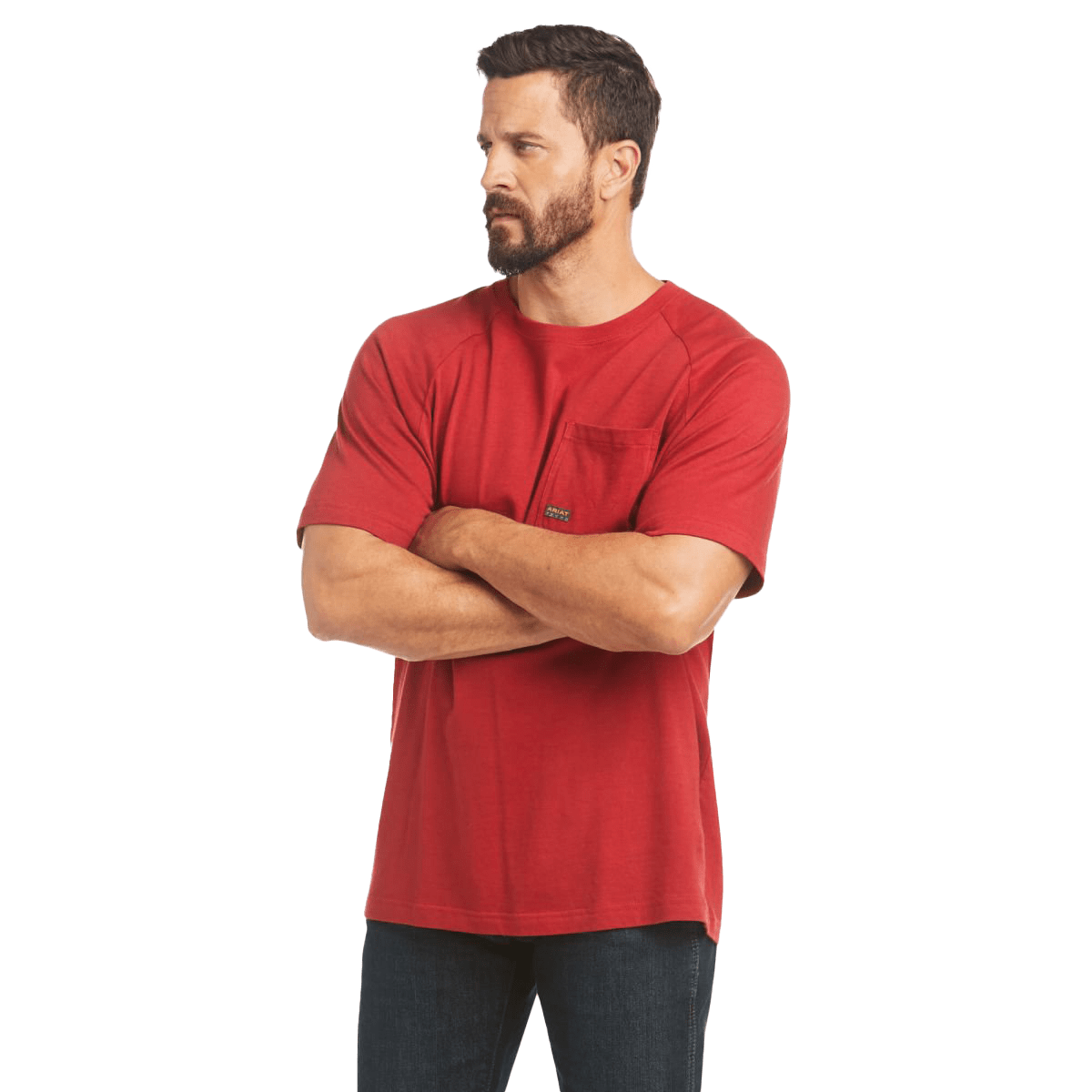 Ariat Men's Red Rebar Cotton Strong T-Shirt