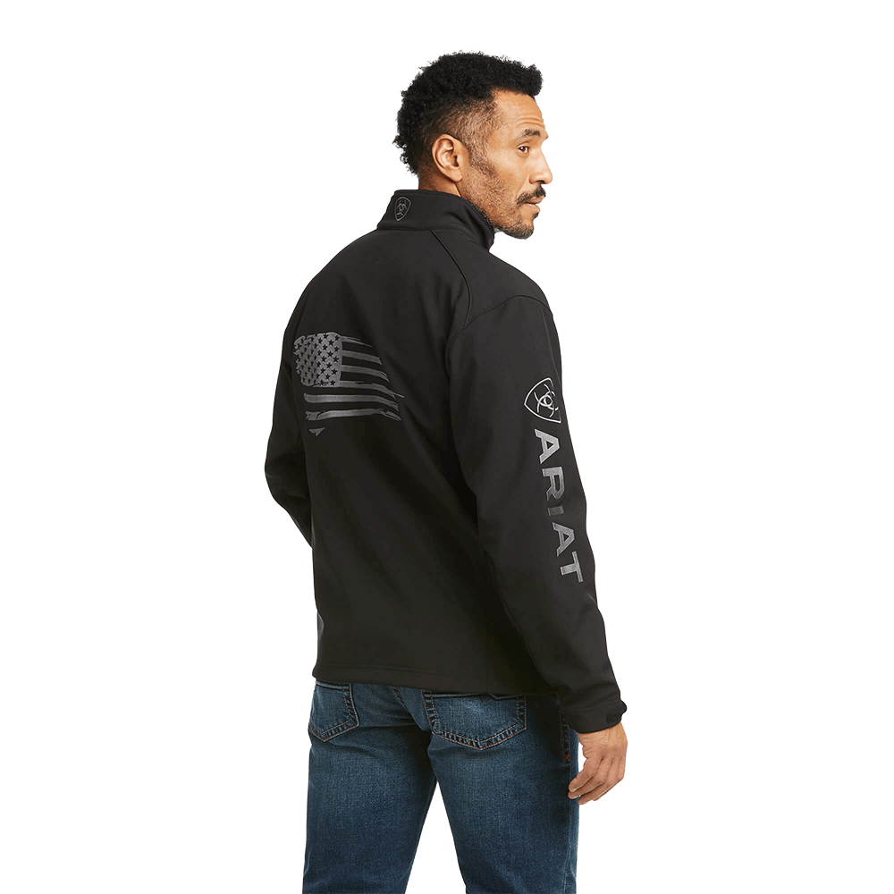 Ariat Mens Logo 2.0 Patriot Softshell Black Concealed Carry Jacket