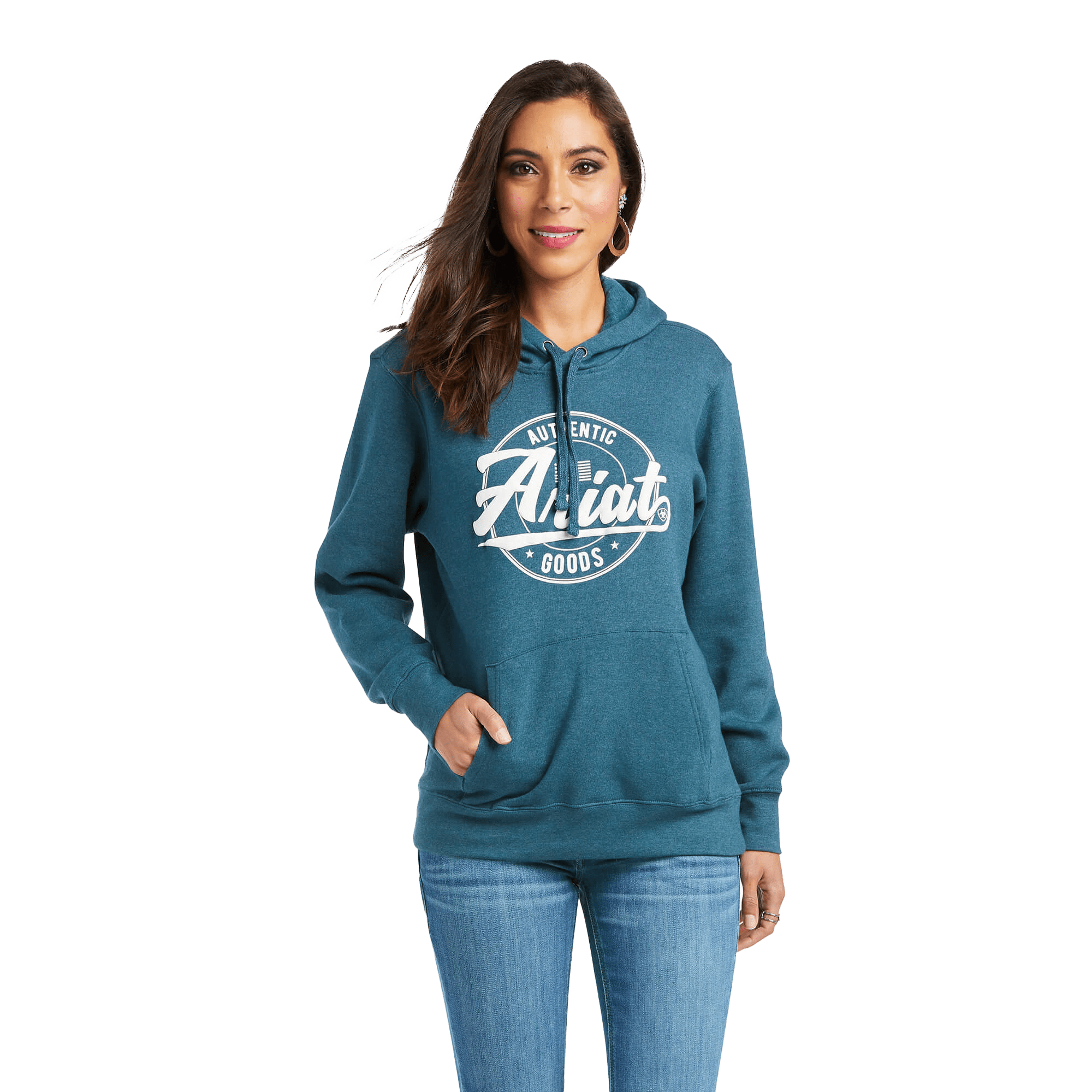 Ariat Women's Real Teal Arm Logo Teal Hoodie