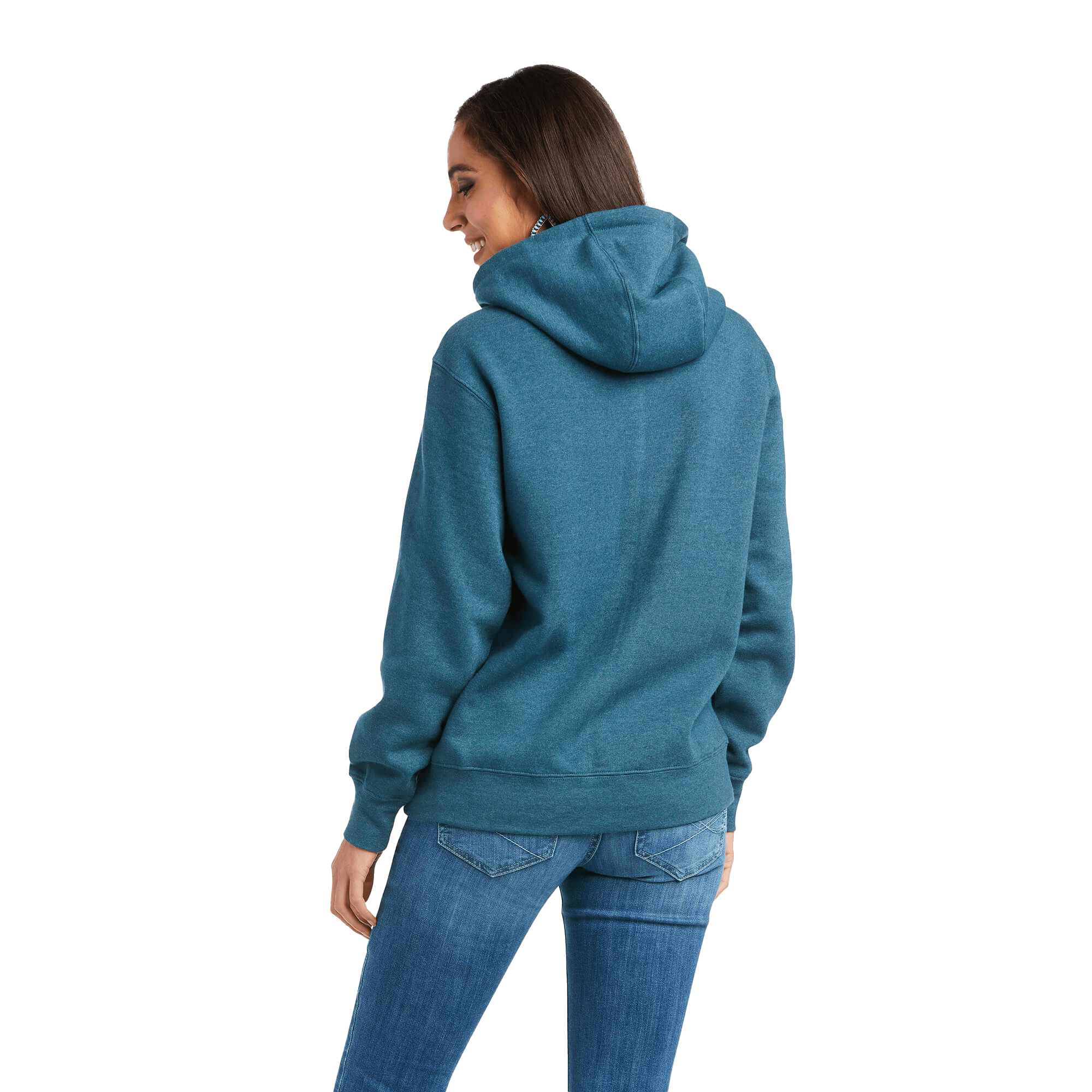 Ariat Women's Real Teal Arm Logo Teal Hoodie