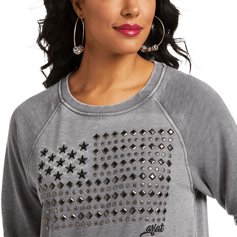Ariat Women's Shining Star Charcoal Grey Sweatshirt