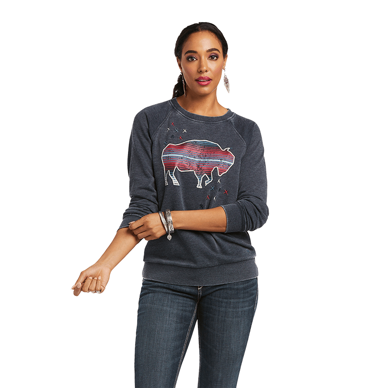 Ariat Ladies Night Star Long Sleeve Dark Sapphire Sweatshirt