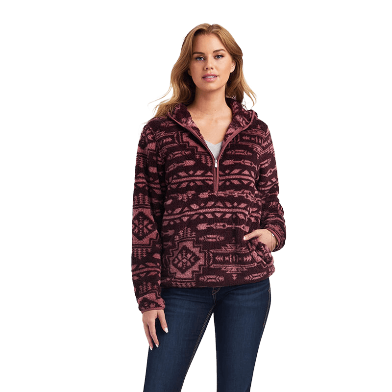 Ariat Women's Real Barber Pullover Maroon Hoodie