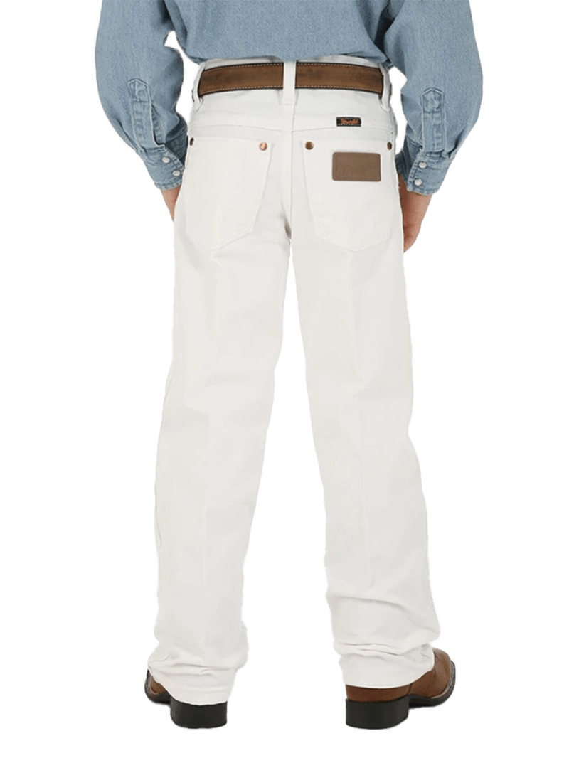 Wrangler Boy's White Pro Rodeo Cowboy Cut Original Fit Jeans