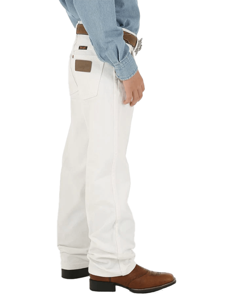 Wrangler Boy's White Pro Rodeo Cowboy Cut Original Fit Jeans