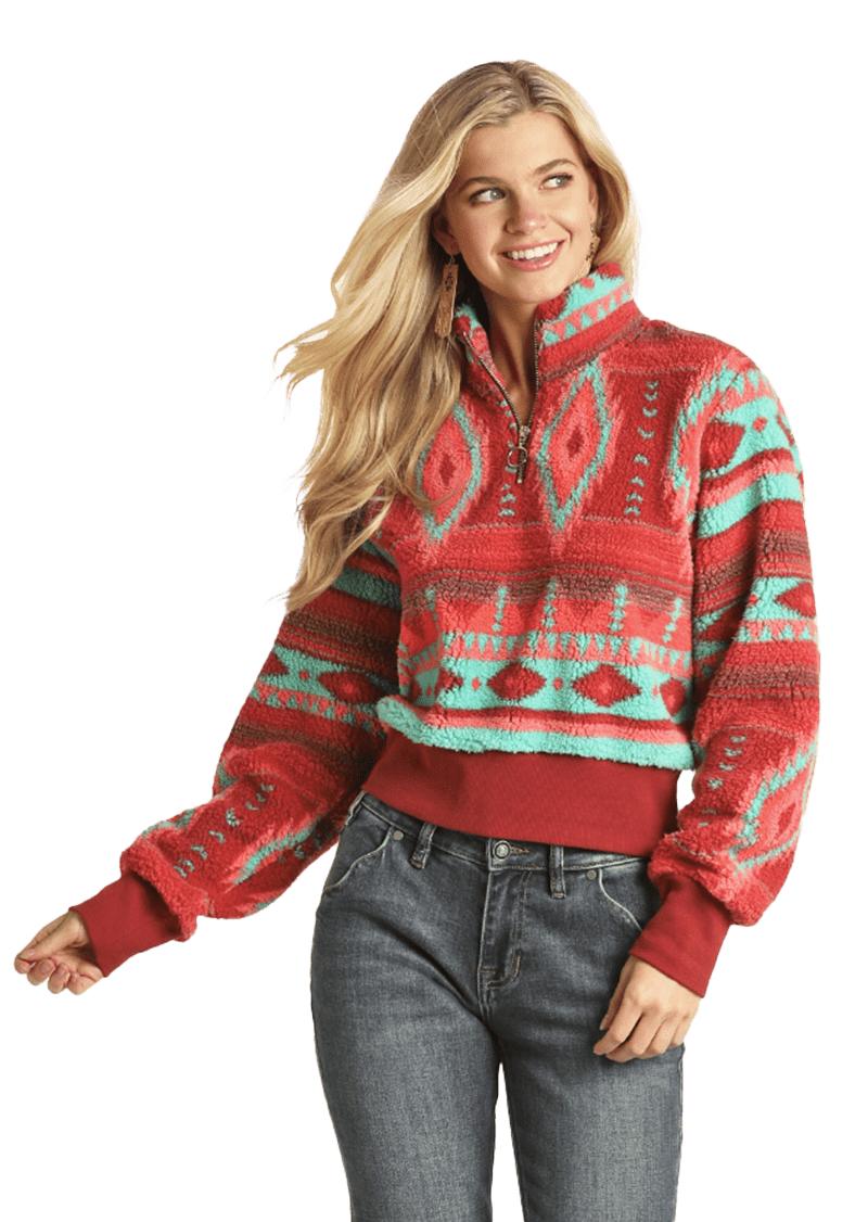 Panhandle Slim Women's Aztec Hot Pink Pullover