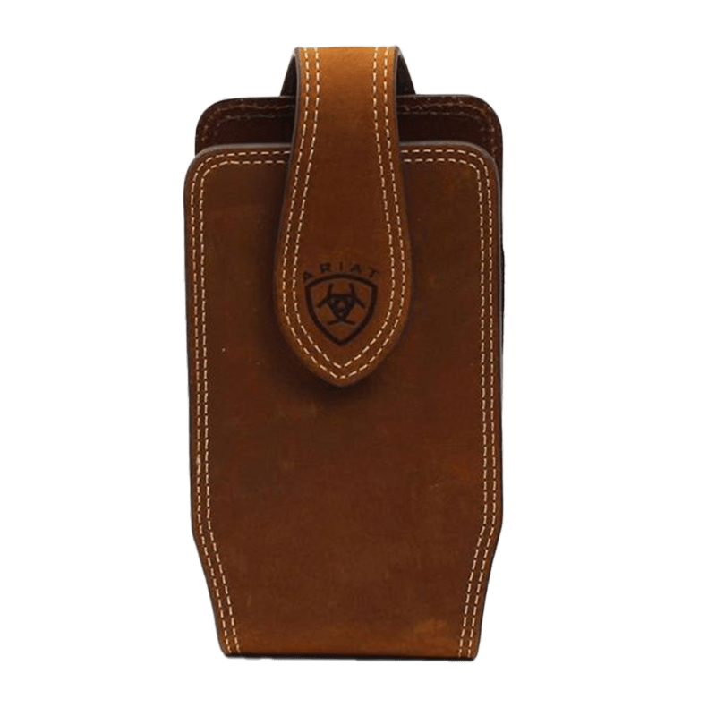 Ariat Brown Double Stitch Medium Phone Case