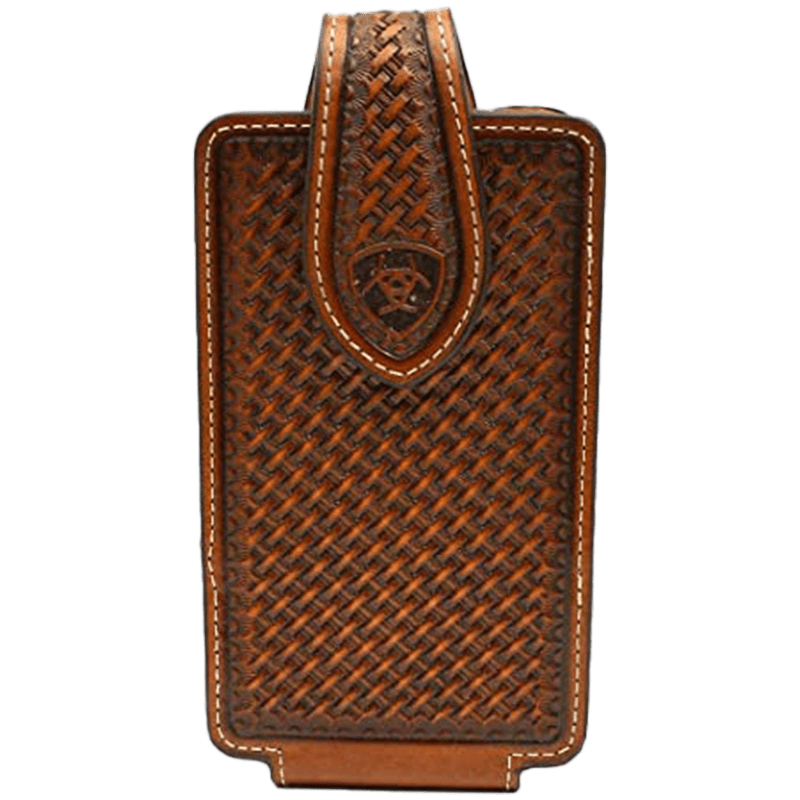 Ariat Leather Basketweave Small Phone Case