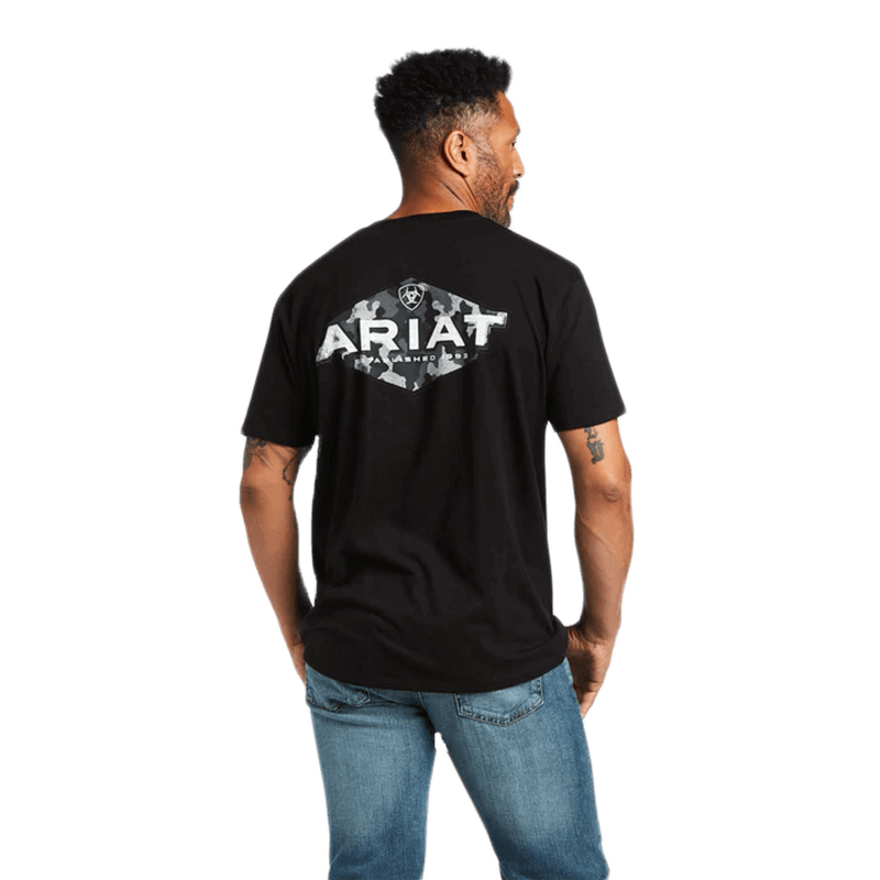 Ariat Men's Woodlands Short Sleeve Black T-Shirt