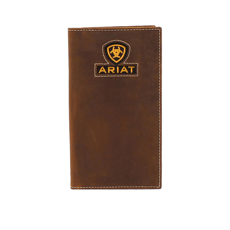 Ariat Inlay Ribbon Logo Brown Rodeo Wallet