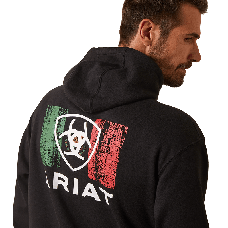 Ariat Men's Shield Logo Mexico Black Hoodie