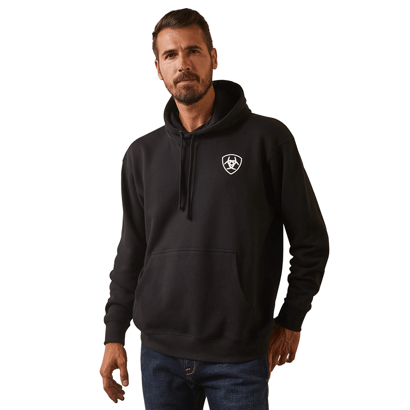 Ariat Men's Shield Logo Mexico Black Hoodie
