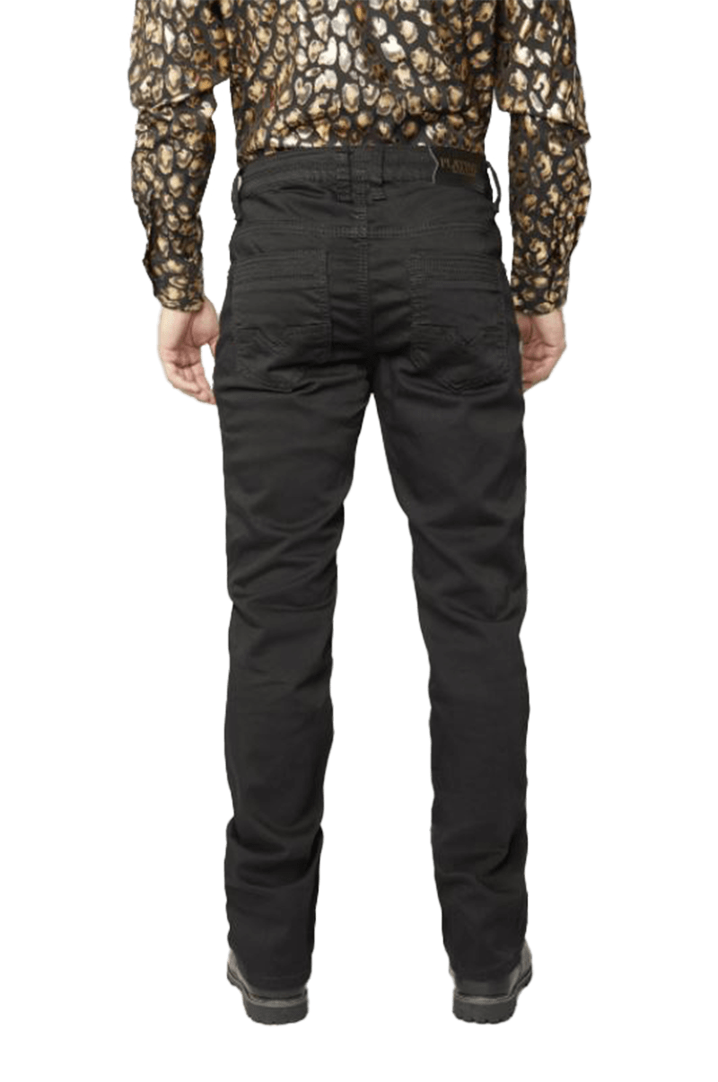 Platini Men's Slade Relaxed Fit Stretch Black Pants