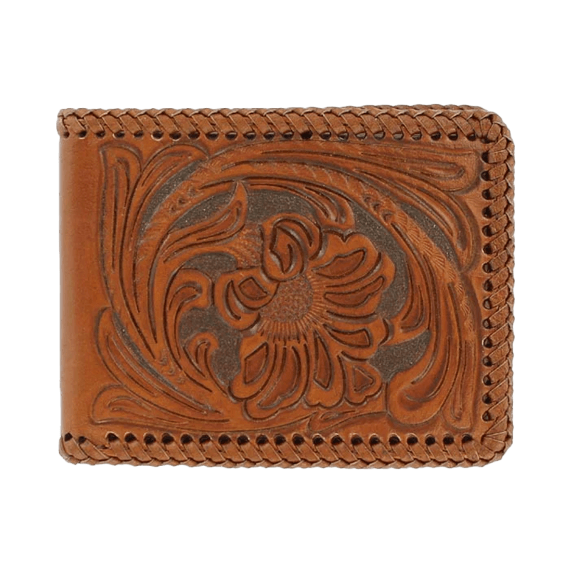 Nocona Men's Bifold Embroidered Brown Wallet
