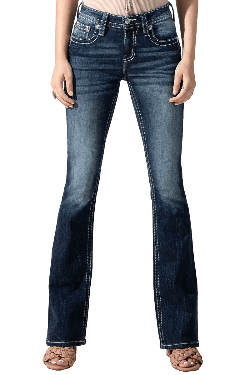 Miss Me Women's Aztec Accent Bootcut Jeans