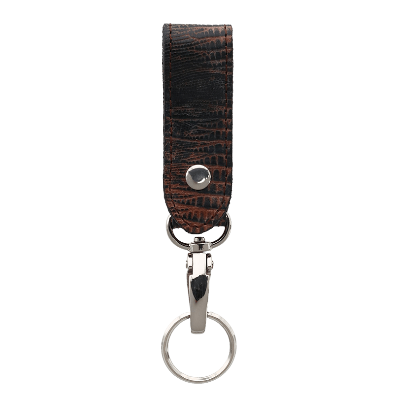 Ariat Brown Lizard Print Keyring