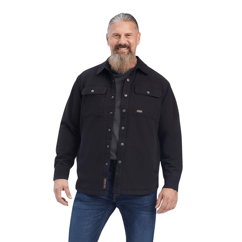 Ariat Men's Rebar Classic Canvas Black Shirt Jacket