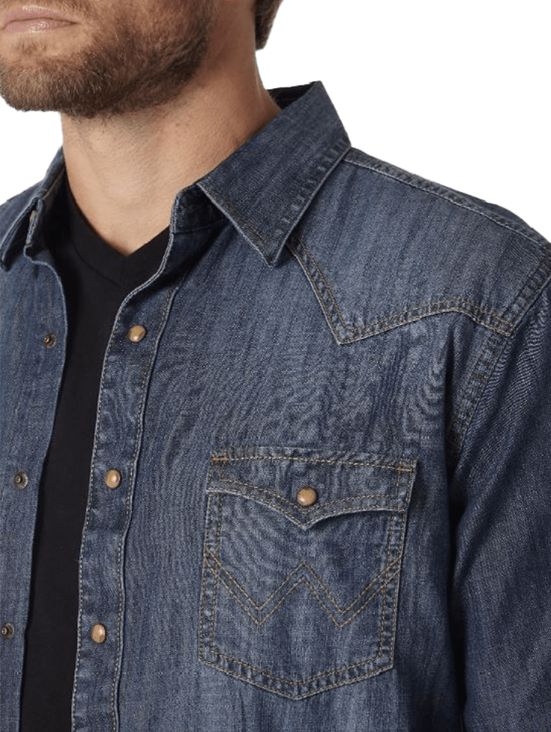 Wrangler Retro Premium Denim Snap Shirt