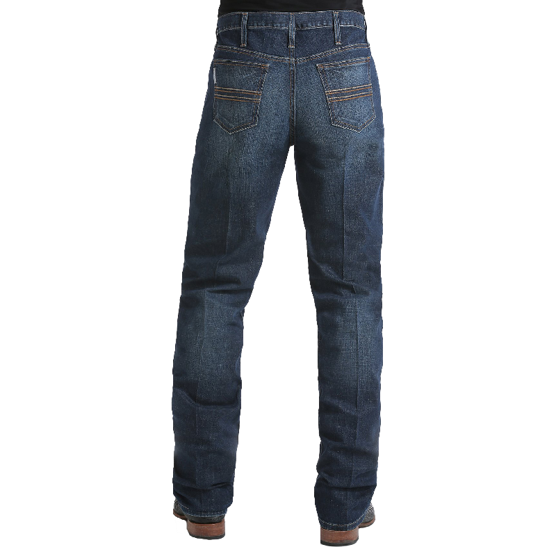 Cinch Men's Slim Fit Silver Label Dark Stonewash Blue Jeans