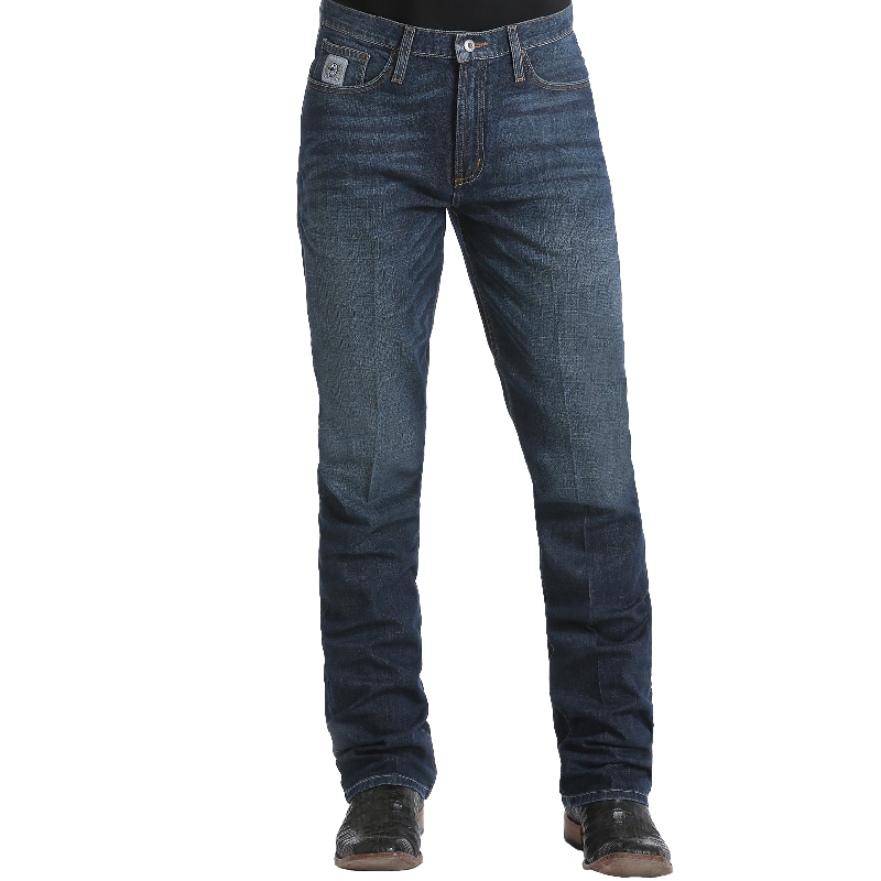 Cinch Men's Slim Fit Silver Label Dark Stonewash Blue Jeans