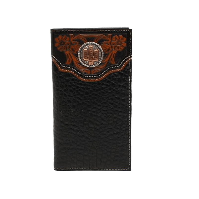 Nocona Men's Genuine Leather Rodeo Black Wallet