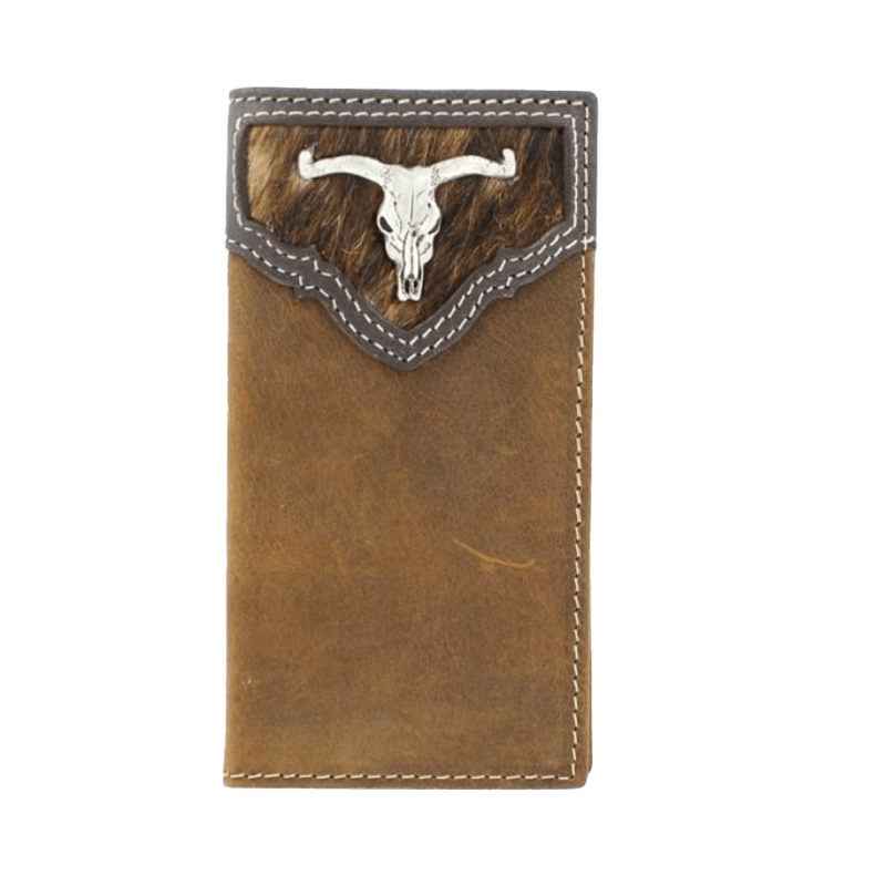 Nocona Youth Unisex Rodeo Skull Concho Brown Wallet