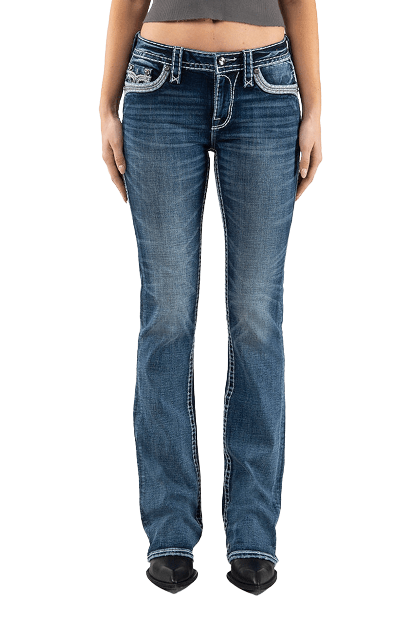 Stylish Rock Revival Women's Bootcut Jeans - Quality Denim with