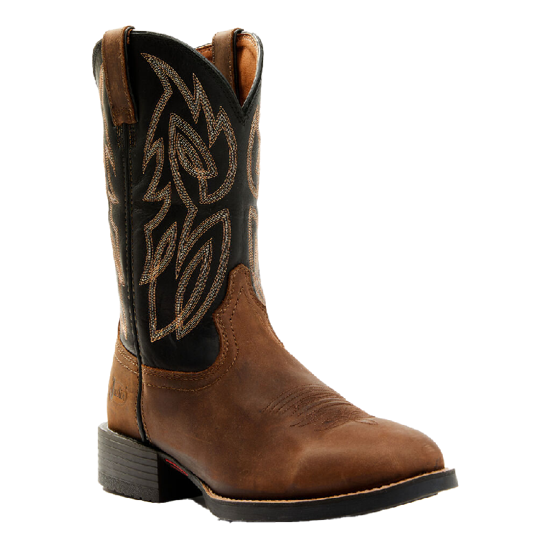 Justin Men's Rendon Round Toe Brown Boots