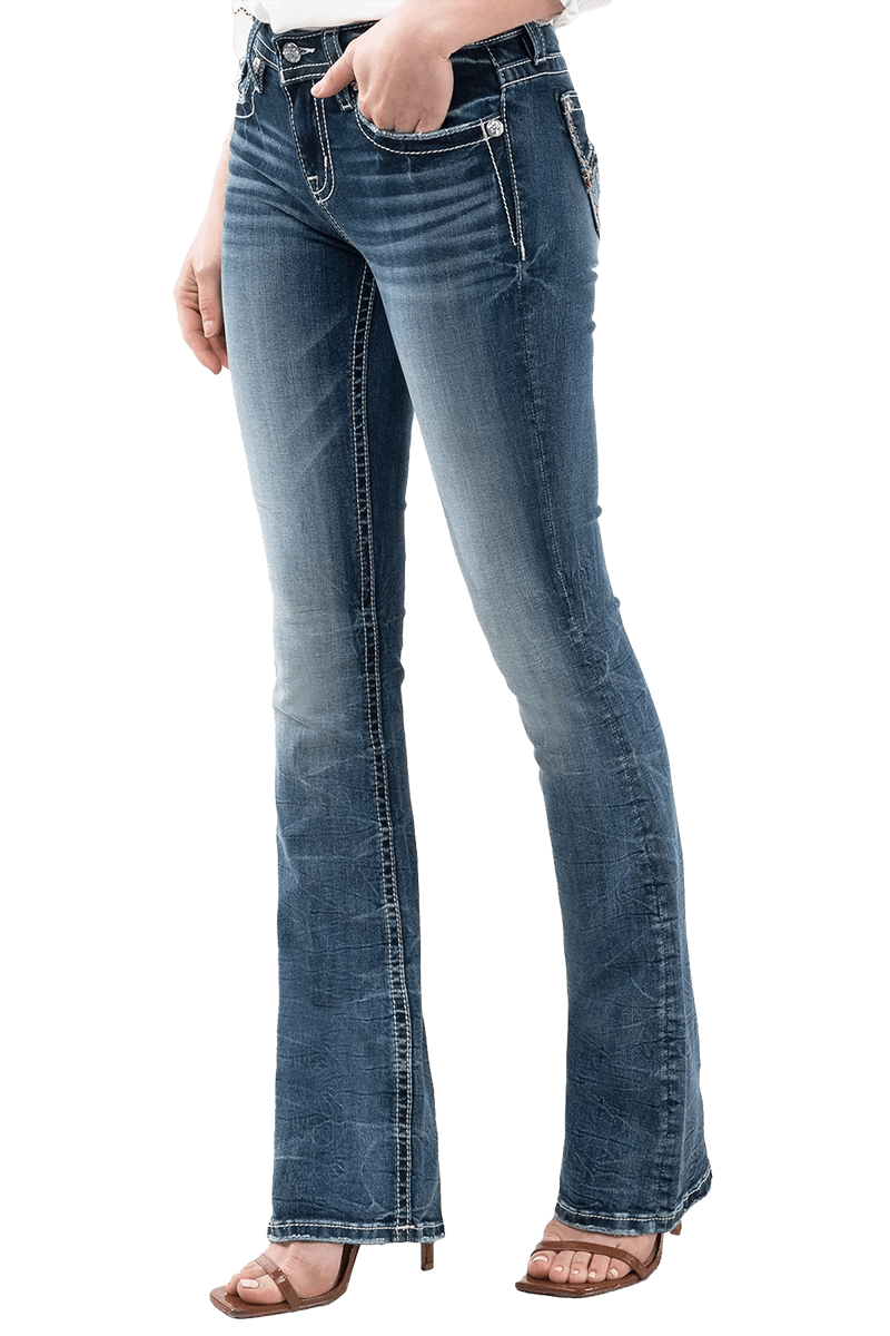 The Boot Jack Mid Rise Cut Boots Jeans