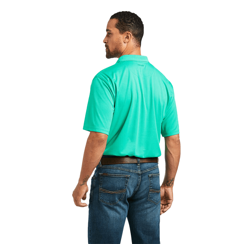 Ariat Men's Tek Short Sleeve Polo Mint Shirt