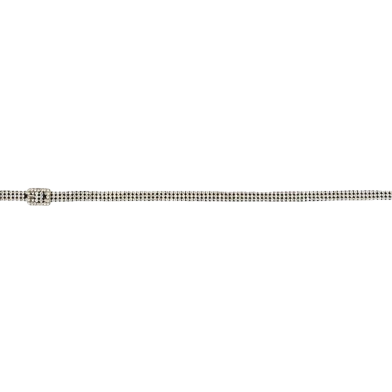 3D Unisex Clear Crystal Fashion White Hatband