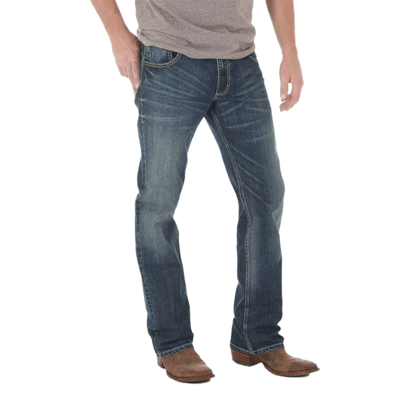 Wrangler Retro Dark Wash Low Rise Boot Cut Jeans