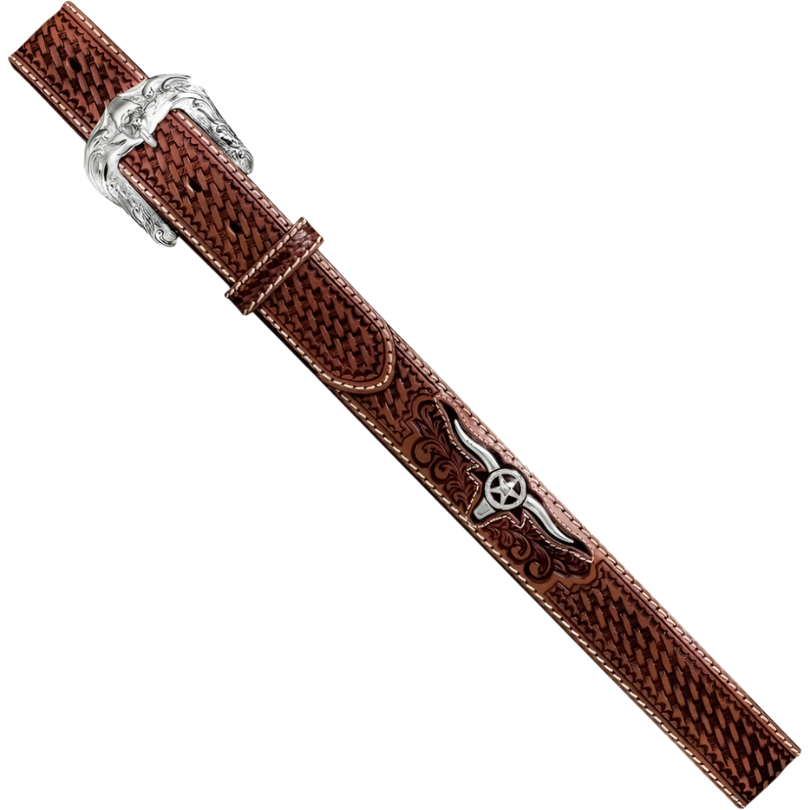 Justin Men's Trophy Bull Western Brown Belt