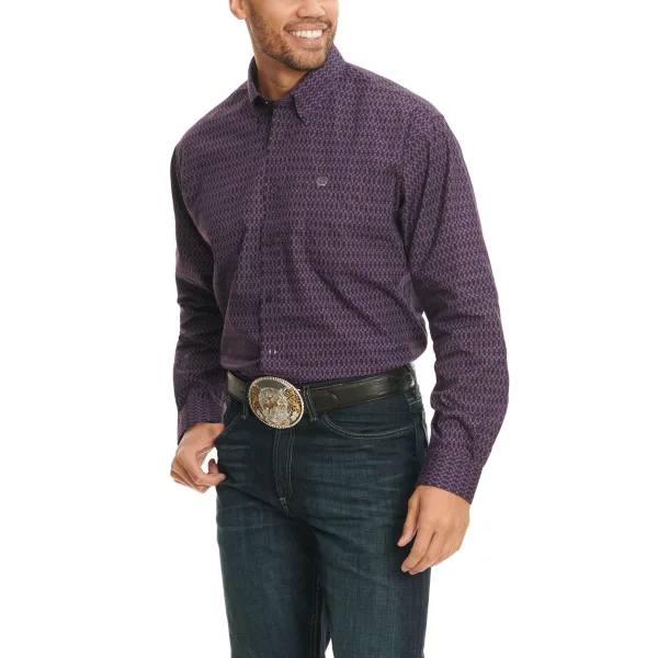 Cinch Men's Dark Purple Western Shirt