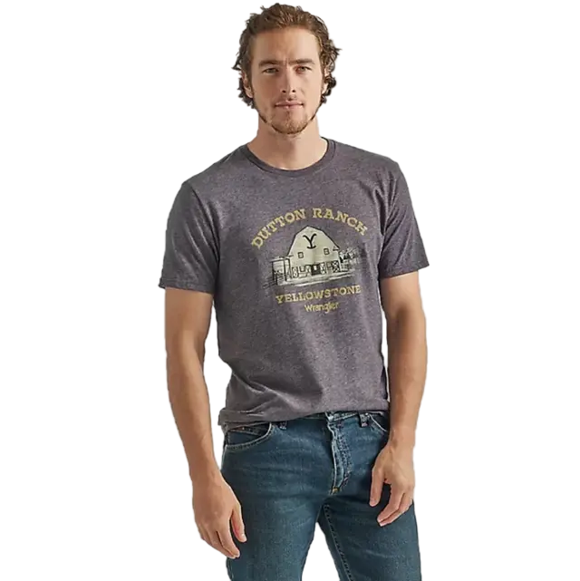 Wrangler Men's Yellowstone Charcoal Heather Tee Shirt