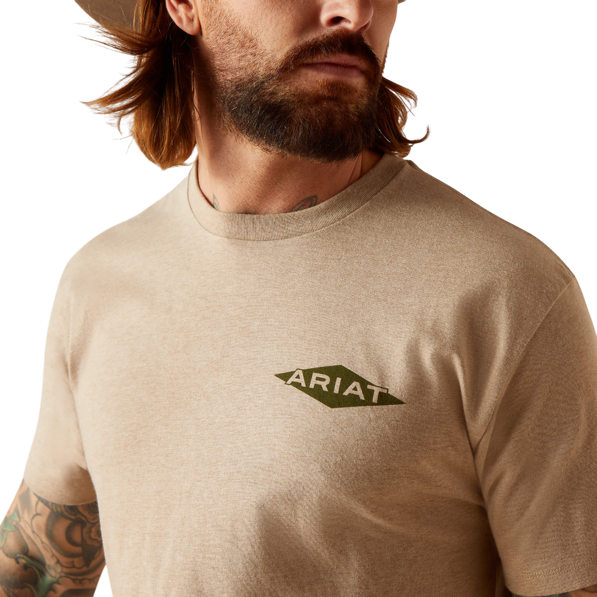 Ariat Men's Work Diamond Oatmeal Heather T-Shirt
