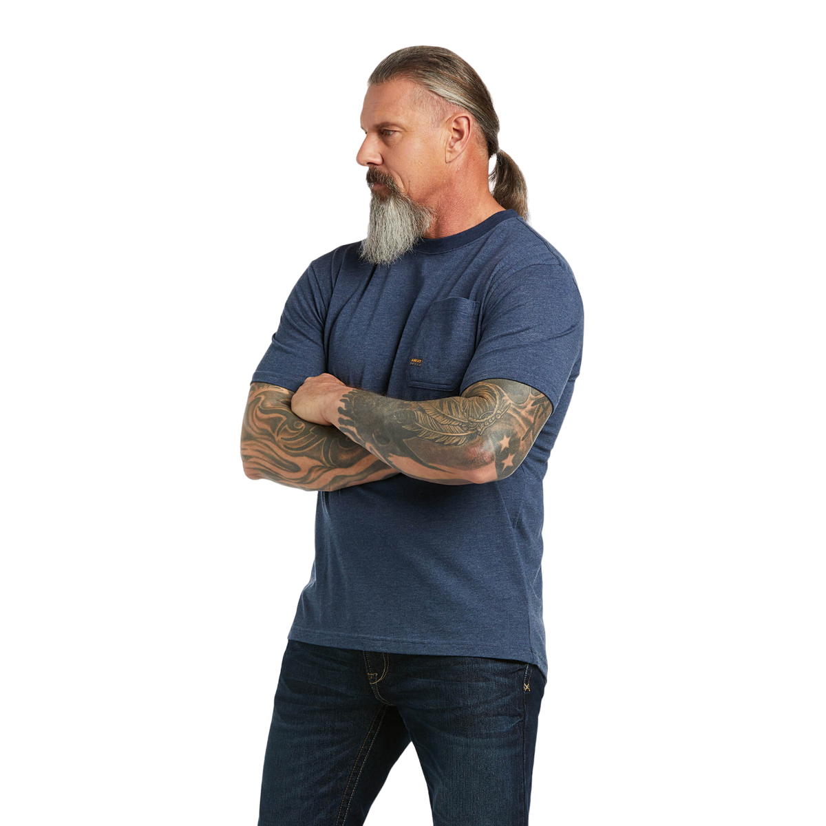 Ariat Men's Rebar Cotton Strong American Blue T-Shirt