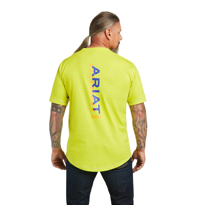 Ariat Men's Yellow Rebar Workman Logo T-Shirt