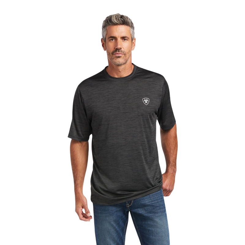 Ariat Men's Charcoal Charger Vertical Flag T-Shirt