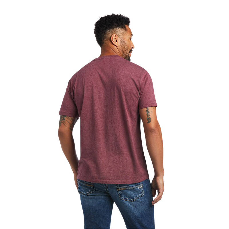 Ariat Men's Red Steer Skull USA T-Shirt