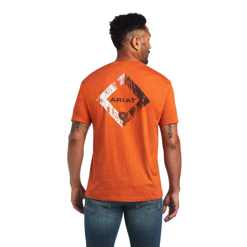 Ariat Men's Diamond Wood Orange T-Shirt