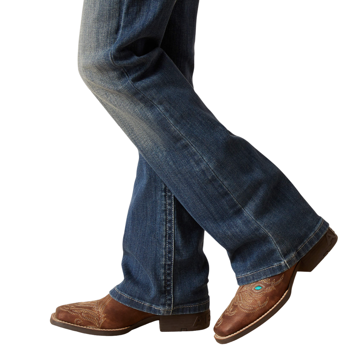 Ariat Youth Girl's Real Clover Boot Cut Blue Jeans