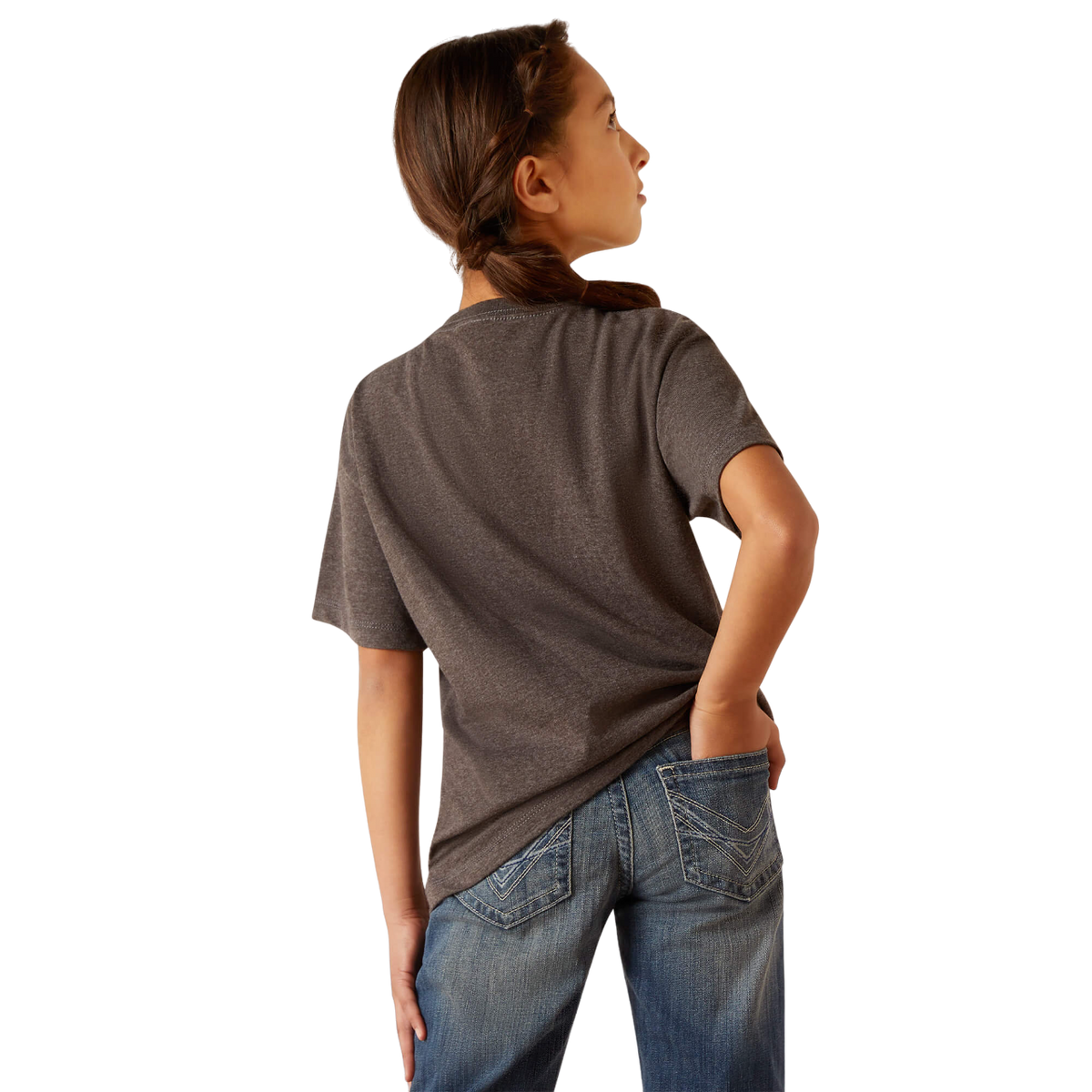 Ariat Youth Girl's Heather Presents Charcoal Tee Shirt