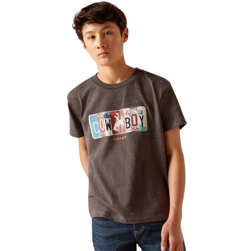 Ariat Boy's License Plate Cowboy T-shirt