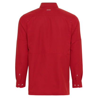 Game Guard Men's Microfiber Longsleeve Crimson Shirt - Style Game Guard Men's Microfiber Longsleeve Crimson Shirt - Style
